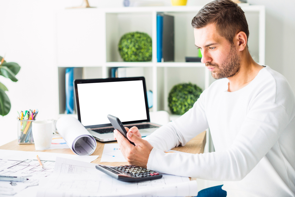 Office Desk and Monitor Setup